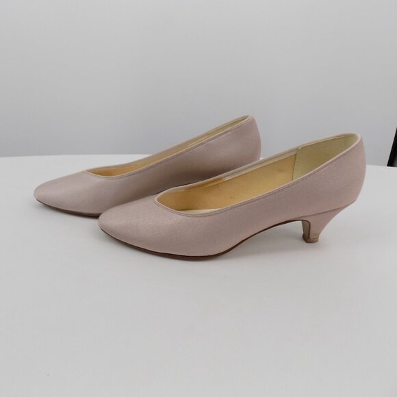 Dyeables Pink Women Shoes Size 8.5B Slip On Kitten Heels Pointed Toe Pumps - Picture 4 of 12